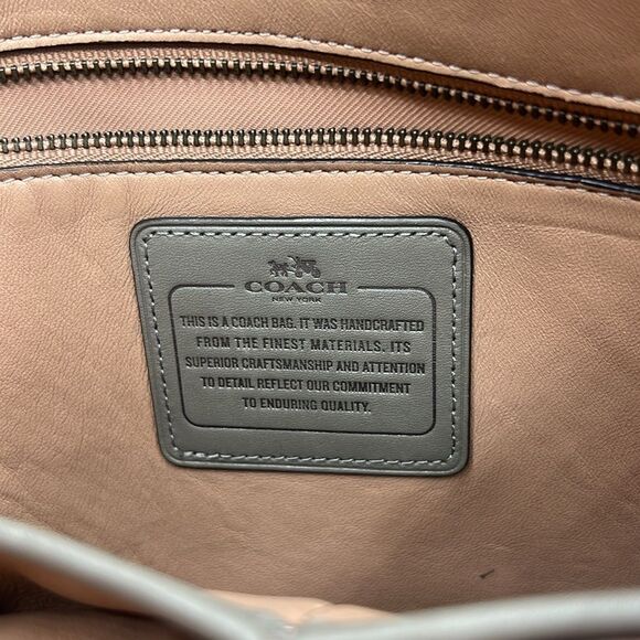 Coach Mae Nomad Taupe Leather Shoulder Bag Medium Women’s Hobo Purse Handbag - Picture 10 of 12